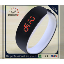 Sport-Handgelenk-Silikon-Digital-LED-Digital-elektronische Armbanduhr (DC-1103)